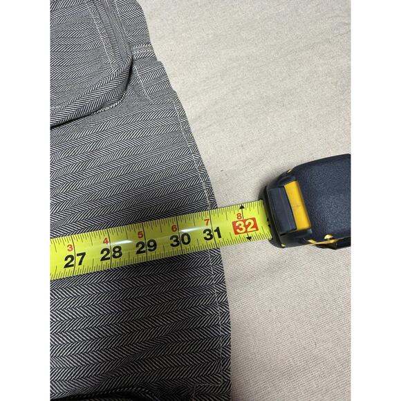 Diesel Jacket Mens Large Gray Herringbone Field Utility Zip 4 Pocket Epaulettes - Picture 16 of 16